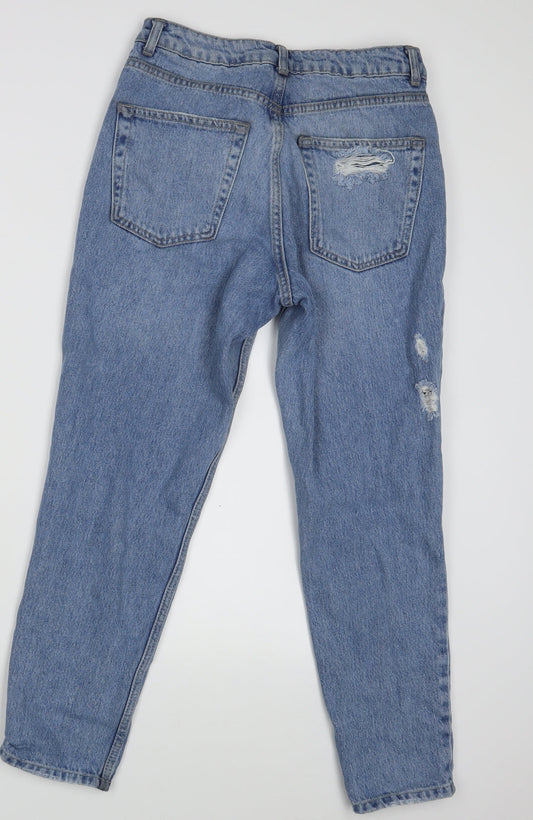 Topshop Womens Blue Denim Mom Jeans Size 28 in L30 in