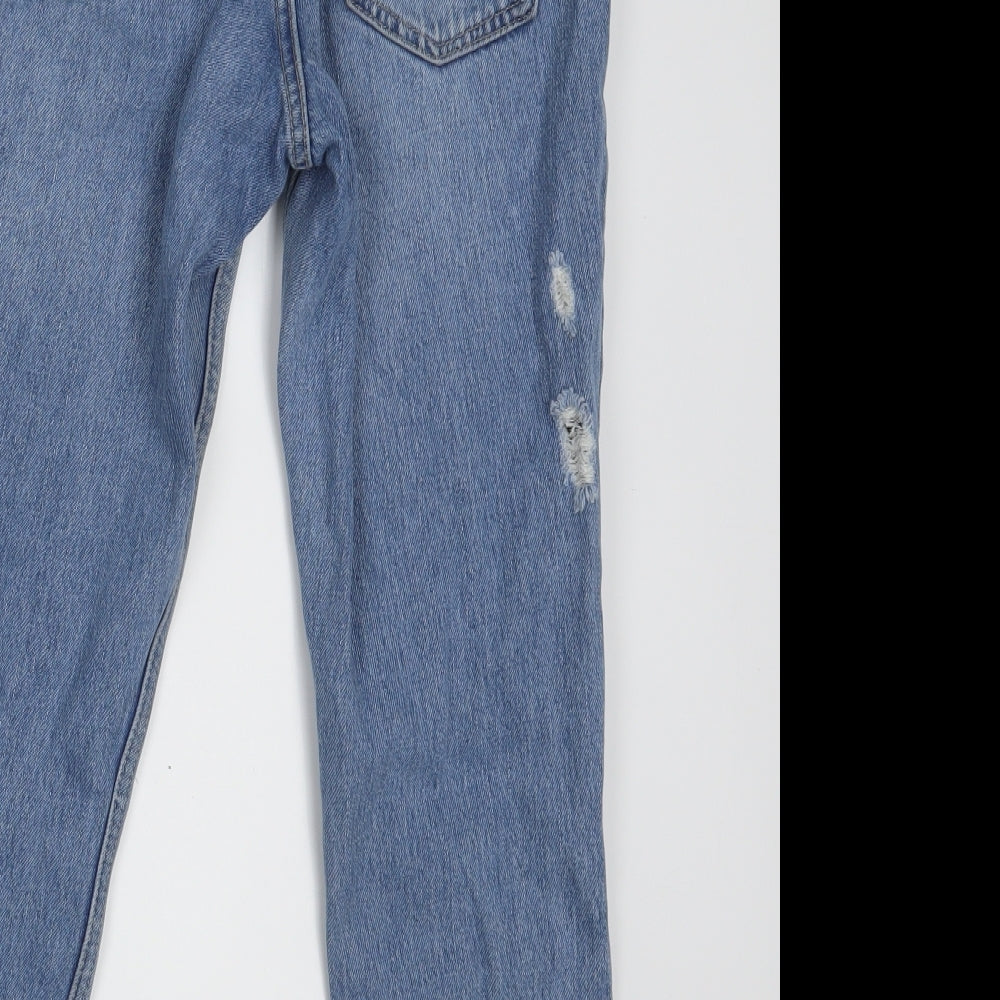 Topshop Womens Blue Denim Mom Jeans Size 28 in L30 in