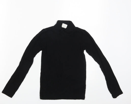 F&F Girls Black Pullover Jumper Size 9-10 Years