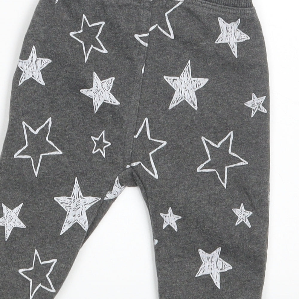 Brand and care label for George Baby Grey Jogger Leggings, size 3-6, Months - Waist 14in; Inside leg 7in