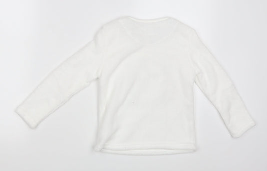 Primark Girls White Pullover Jumper Size 5-6 Years