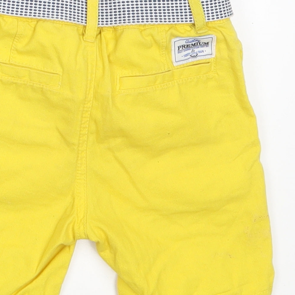 Mothercare Boys Yellow Sweatpants Trousers Size 6-9 Months - Waist 18in; Inside leg 4in