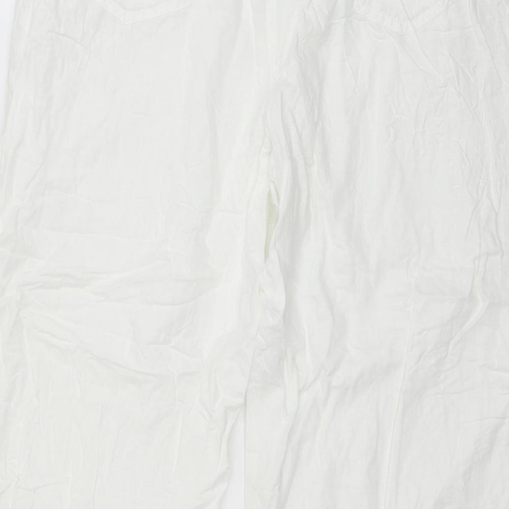 St Bernard Womens White Trousers Size 18 L27 in