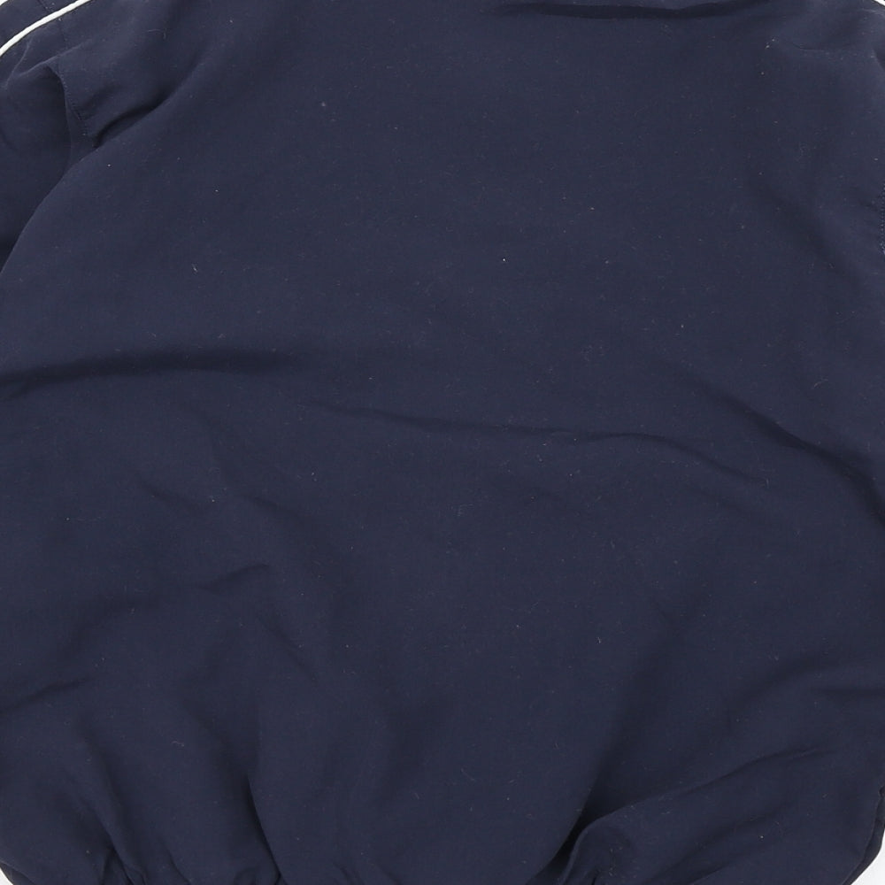 Brand and care label for Slazenger boys’ blue jacket, size 7-8, years