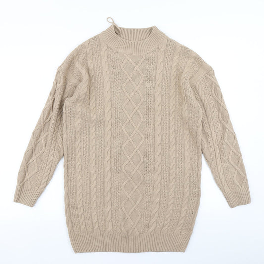 Pep & Co Womens Brown Knit Jumper Dress Size S