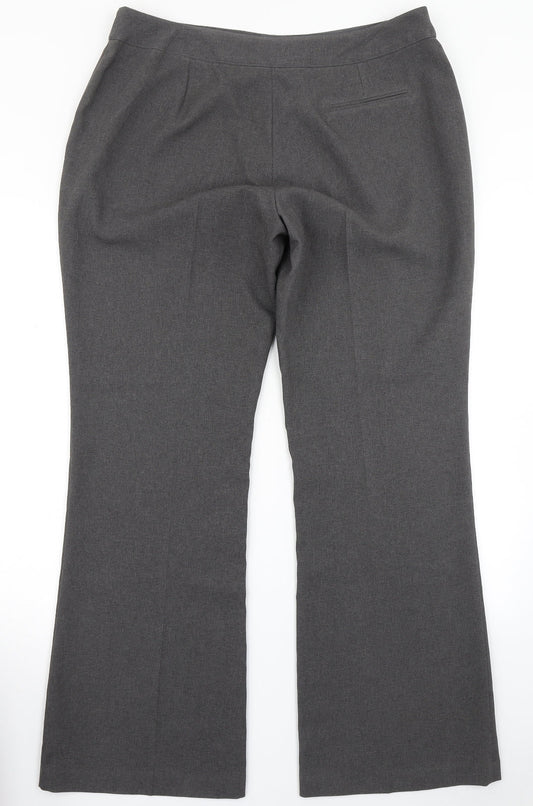 AMARANTO Womens Grey Trousers Size 16 L30 in