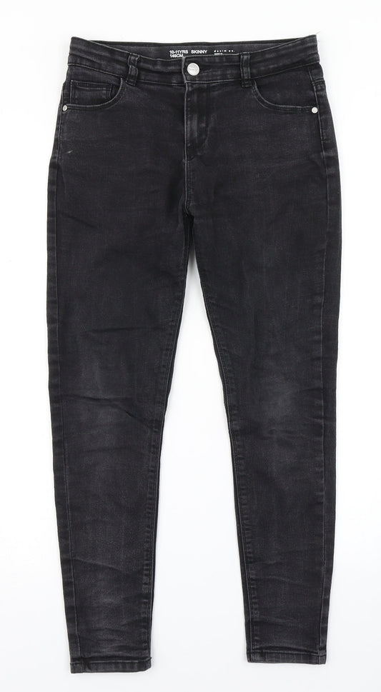 Denim Co Girls Black Denim Skinny Jeans Size 10-11 Years