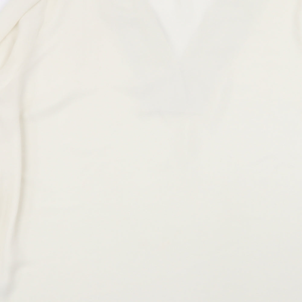 m&s Womens White Basic Blouse Size 10
