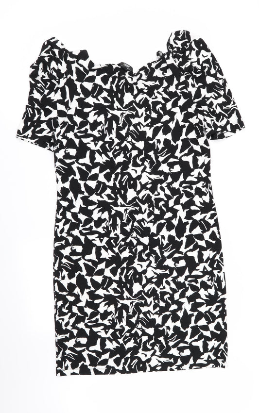 m&s Womens Multicoloured Geometric T-Shirt Dress Size 10