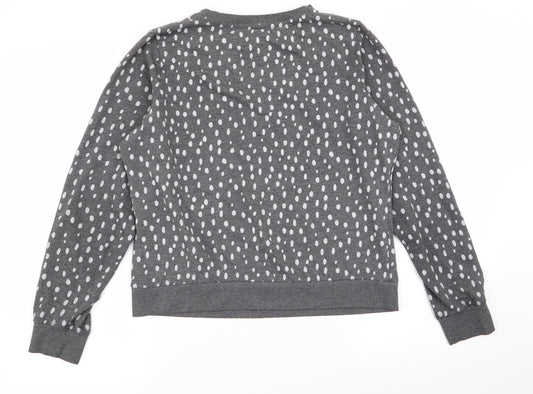 Asda George Womens Grey Polka Dot  Pullover Jumper Size 12