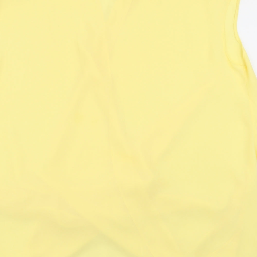 Womens UK Size S Wallis Yellow Basic Blouse