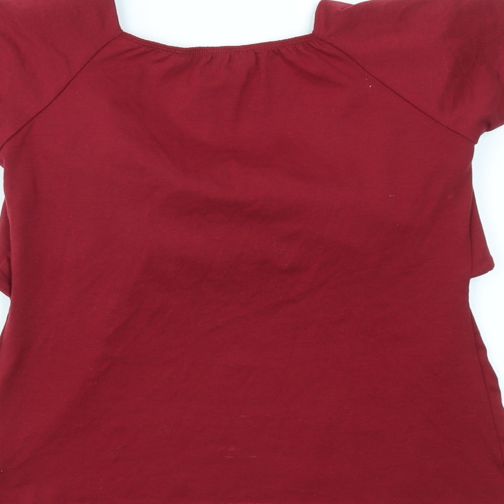 Shein Womens Red Basic T-Shirt Size S