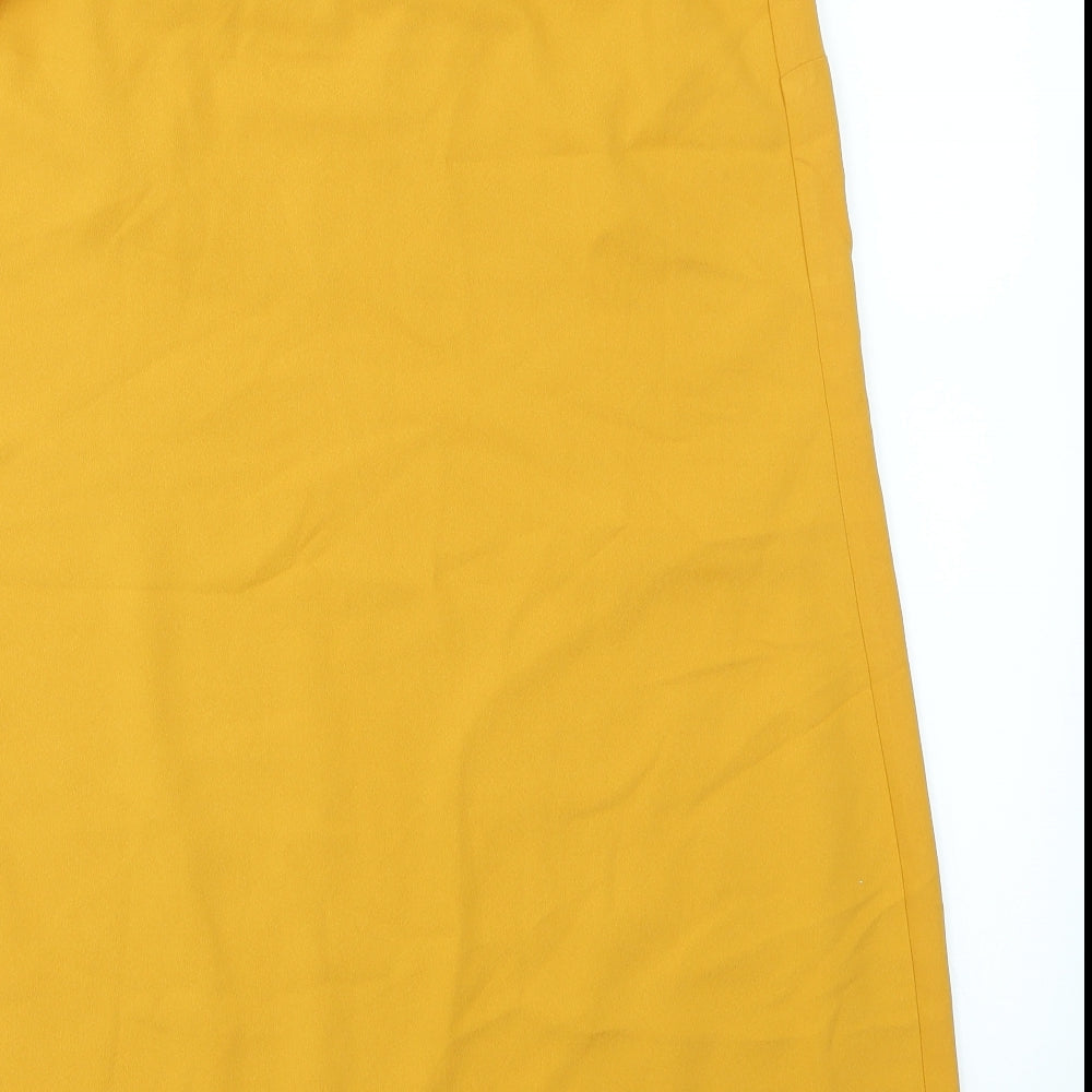miss guided Womens Yellow Fit & Flare Size 12