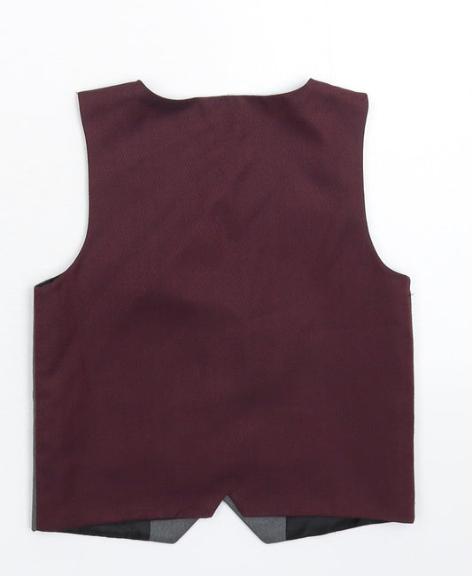 Preworn Boys Grey Jacket Waistcoat Size 3-4 Years
