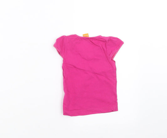 MINIMODE Girls Pink Basic T-Shirt Size 6-9 Months