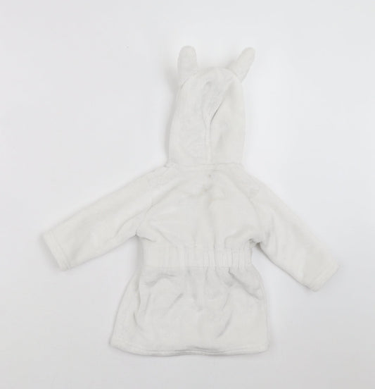 Billie Baby White Solid Robe Size 3-6 Months