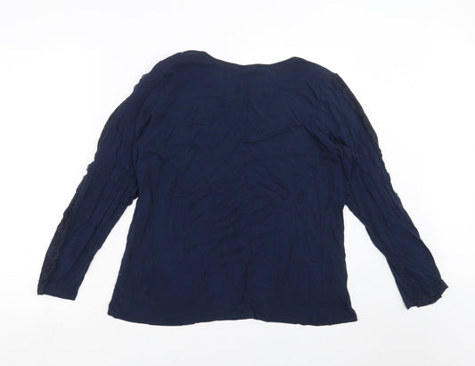 Womens UK Size L NEXT Blue Basic T-Shirt