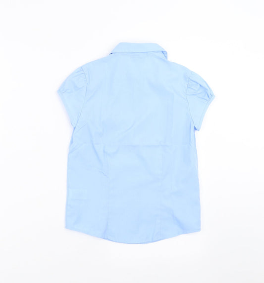 NEXT Girls Blue Basic Button-Up Size 9 Years - school