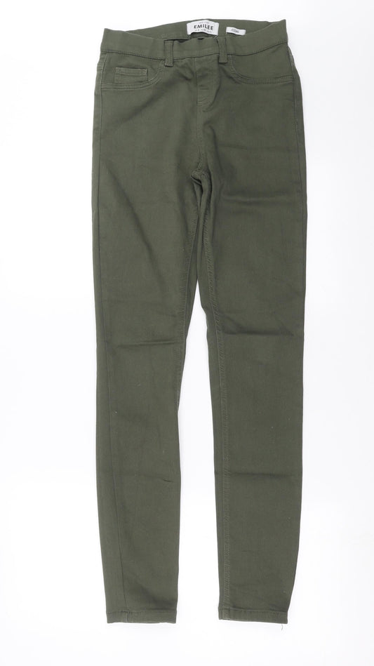 New Look Womens Green Denim Jegging Jeans Size 8 L31 in