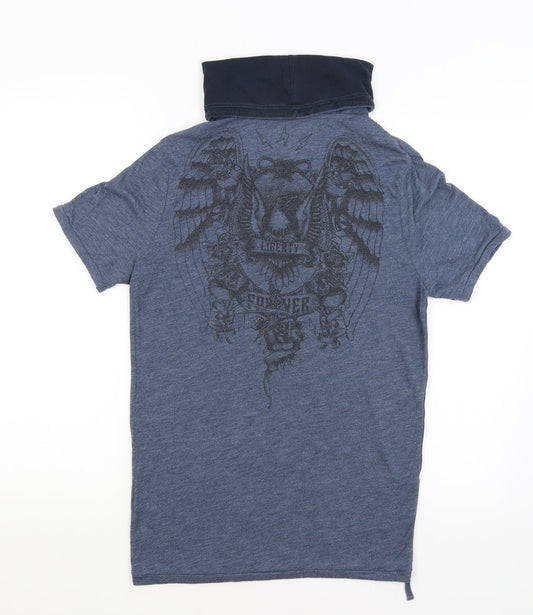 River Island Mens Blue T-Shirt Size S - Liberty Forever