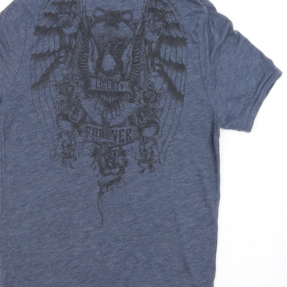 River Island Mens Blue T-Shirt Size S - Liberty Forever