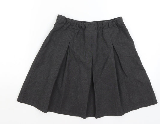 TU Girls Grey Pleated Skirt Size 9 Years
