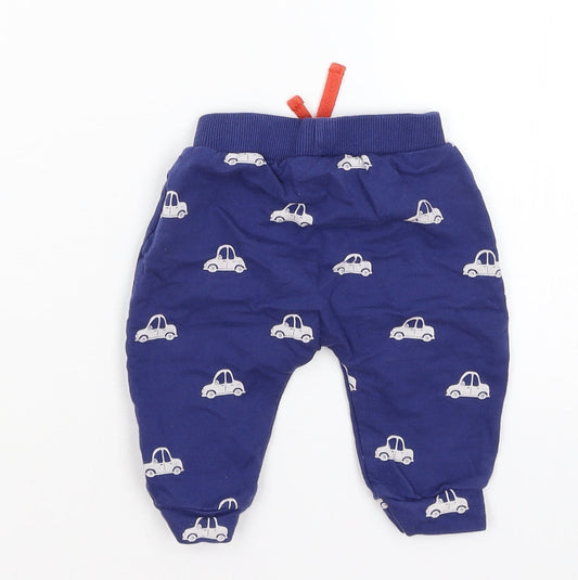 Blue Zoo Baby Blue Jogger Trousers Size 3-6 Months - Cars