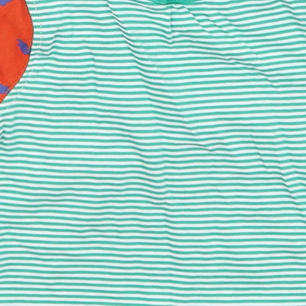 Brand and care label for Mini Club Baby Red Striped Basic T-Shirt, size 3-6, Months - Rhinos