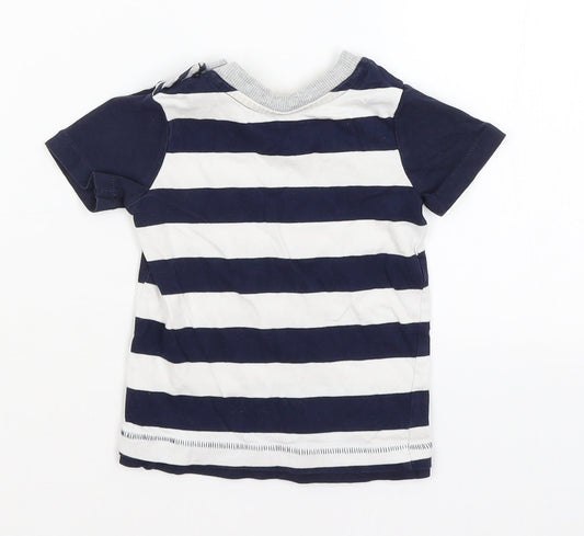 George Baby Blue Striped Basic T-Shirt Size 6-9 Months