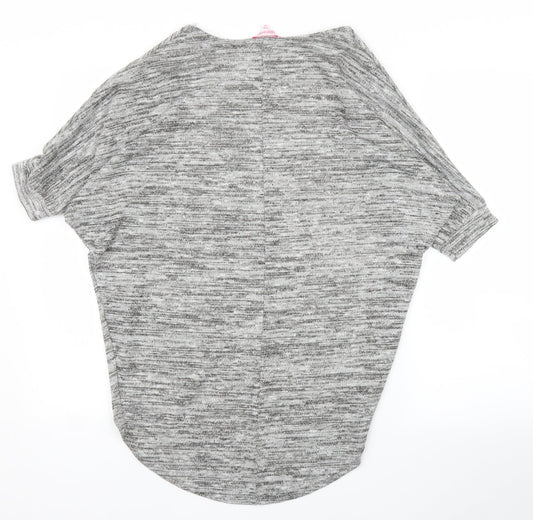 Miss Evie Girls Grey Cardigan Jumper Size 9 Years