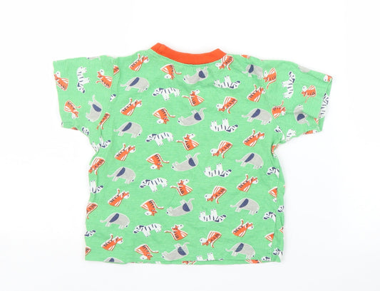 Kids Boys Green Basic T-Shirt Size 2 Years