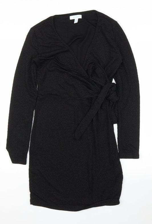 Blue Vanilla Womens Black A-Line Size 10