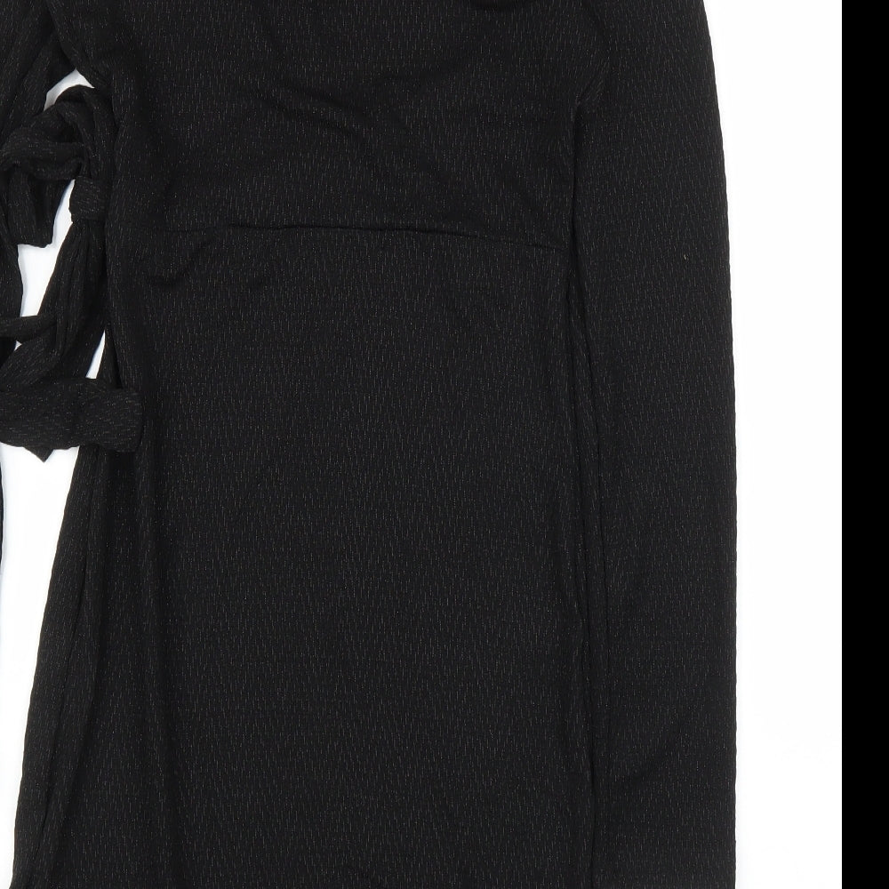 Blue Vanilla Womens Black A-Line Size 10