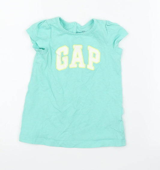 Gap Girls Green Basic T-Shirt Size 12 Months