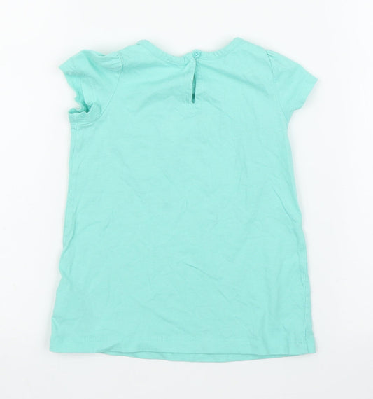 Gap Girls Green Basic T-Shirt Size 12 Months