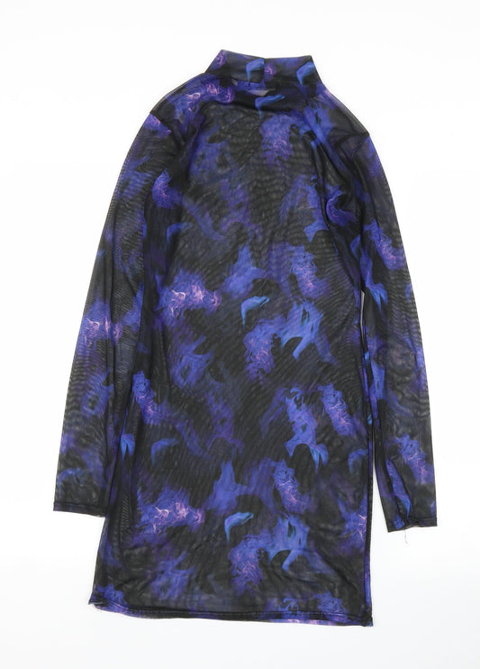 I SAW IT FIRST Womens Blue A-Line Size 8
