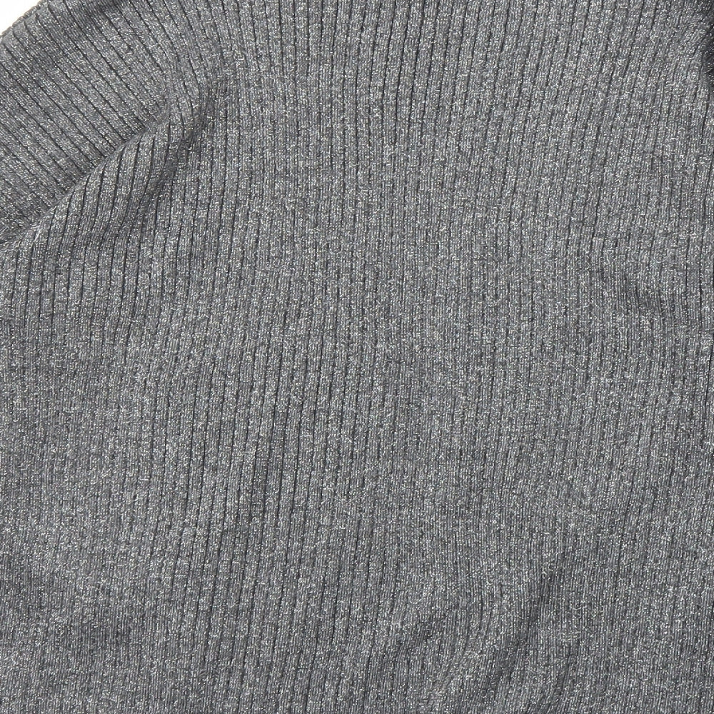 Primark Womens Silver Cardigan Jumper Size 16