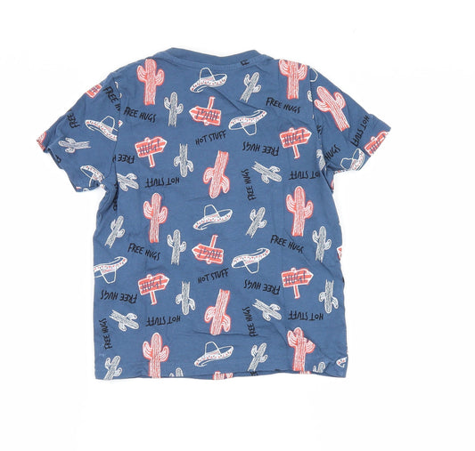 IUPILU Boys Blue Basic T-Shirt Size 5-6 Years