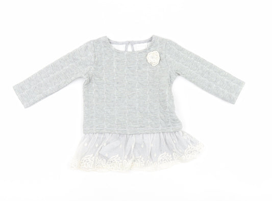 F&F Girls Grey Basic Casual Size 6-9 Months