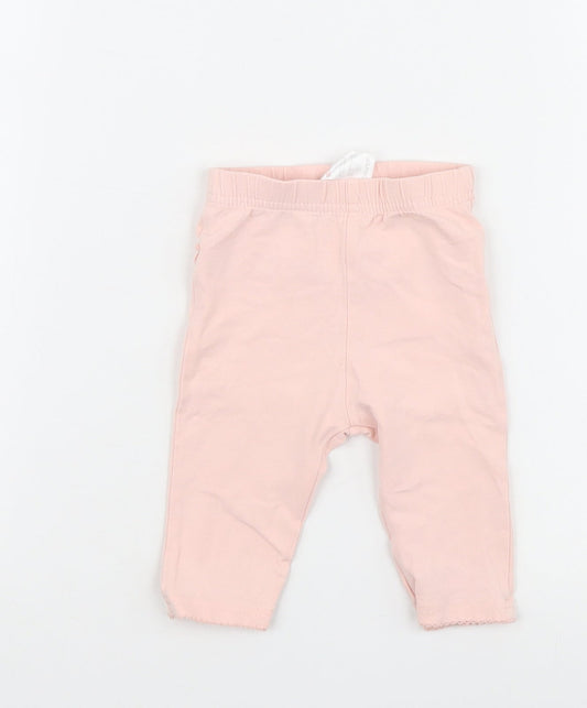 George Girls Pink Jogger Leggings Size 3-6 Months
