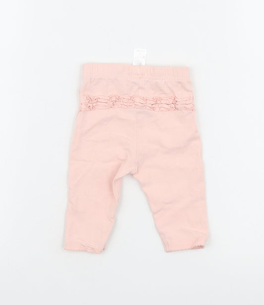 George Girls Pink Jogger Leggings Size 3-6 Months