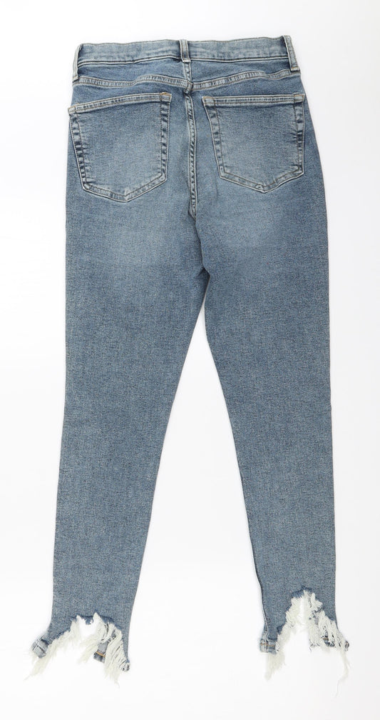 Topshop Womens Blue Skinny Jeans Size 30 in L30 in
