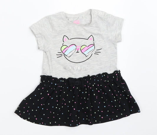 Cool Club Girls Grey Fit & Flare Size 9-12 Months