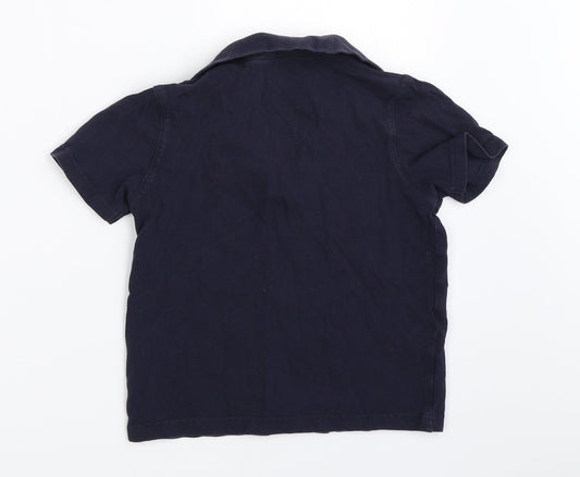George Boys Blue Basic Polo Size 5-6 Years