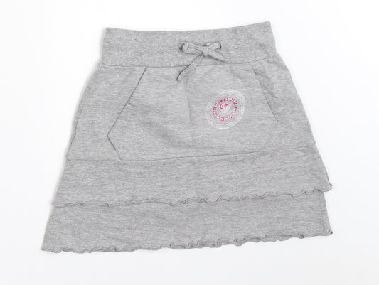 In Extenso Girls Grey Mini Skirt Size 5 Years
