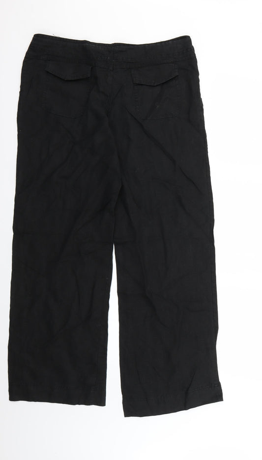 Womens UK Size 14 Atmosphere Regular Fit Black Trousers