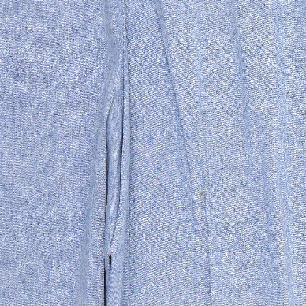 Womens UK Size 12 Classics Regular Fit Blue Trousers