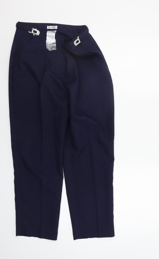 Womens UK Size 10 Damart Regular Fit Blue Trousers