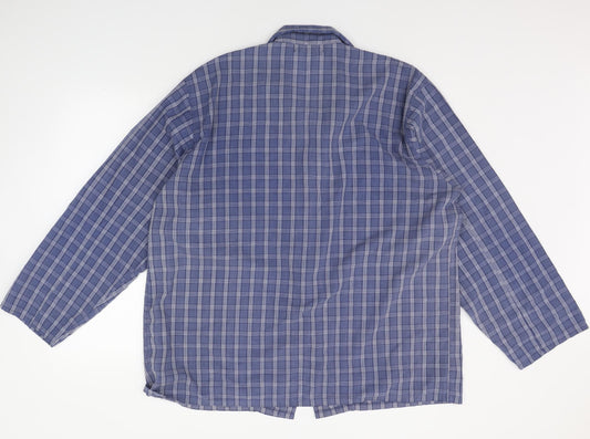 Allders Mens Blue Check Button-Up Size L