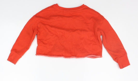 NEXT Girls Orange Pullover Jumper Size 5 Years - SEQUIN